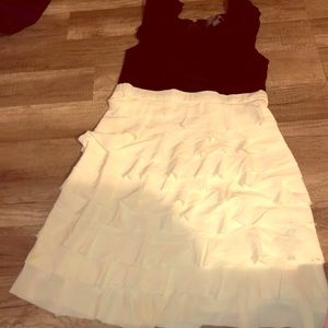Forever 21 black and white tier above knees dress